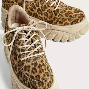 Urban Outfitters Brown Tan Sneakers with Chunky Sole